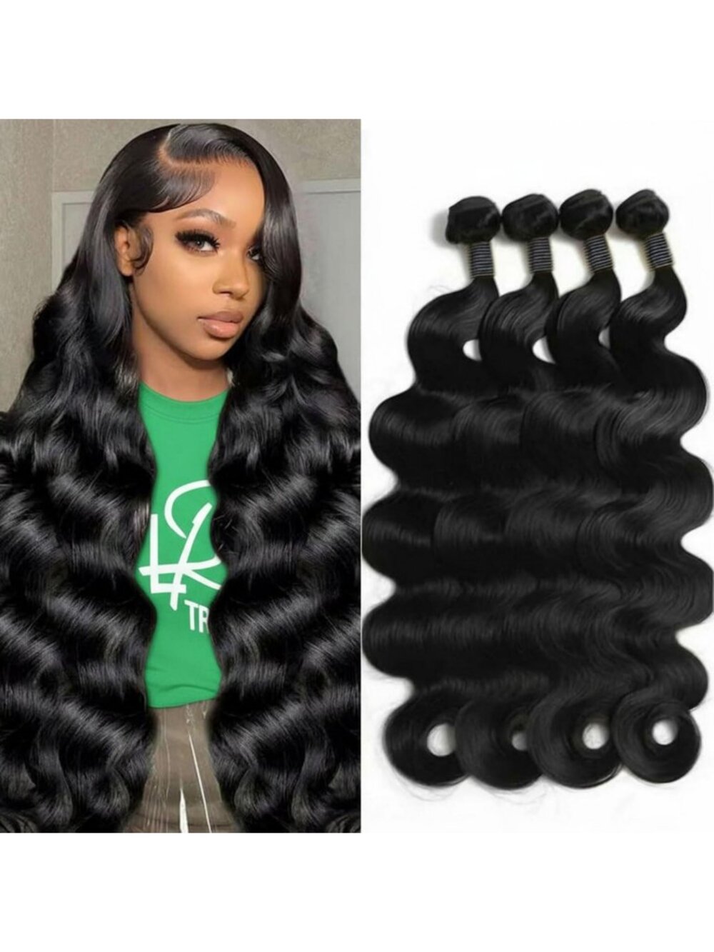 Raw Body Wave Human Hair Bundles 18-24 Inch, 100% Unprocessed Virgin Hair